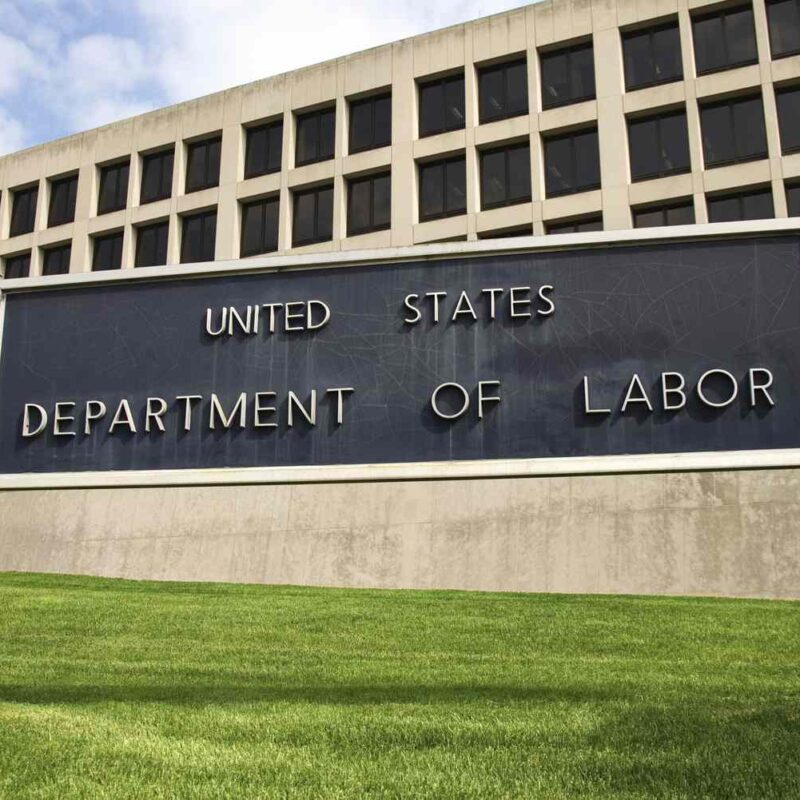 The Future of Retirement Investing: Understanding the DOL's Fiduciary Rule. United States Department of Labor building, representing the DOL's fiduciary rule and its impact on retirement investing, investor protection, and financial security.